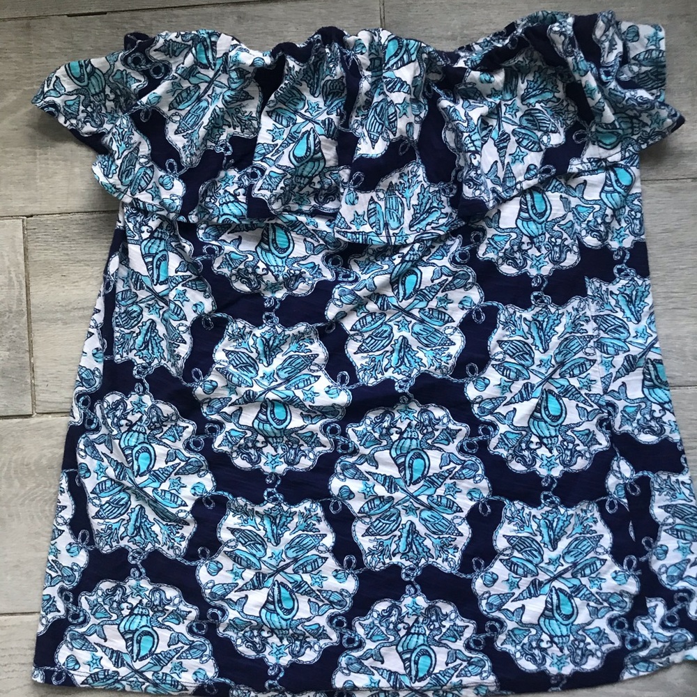 EUC Lily Pulitzer Strapless Top Large